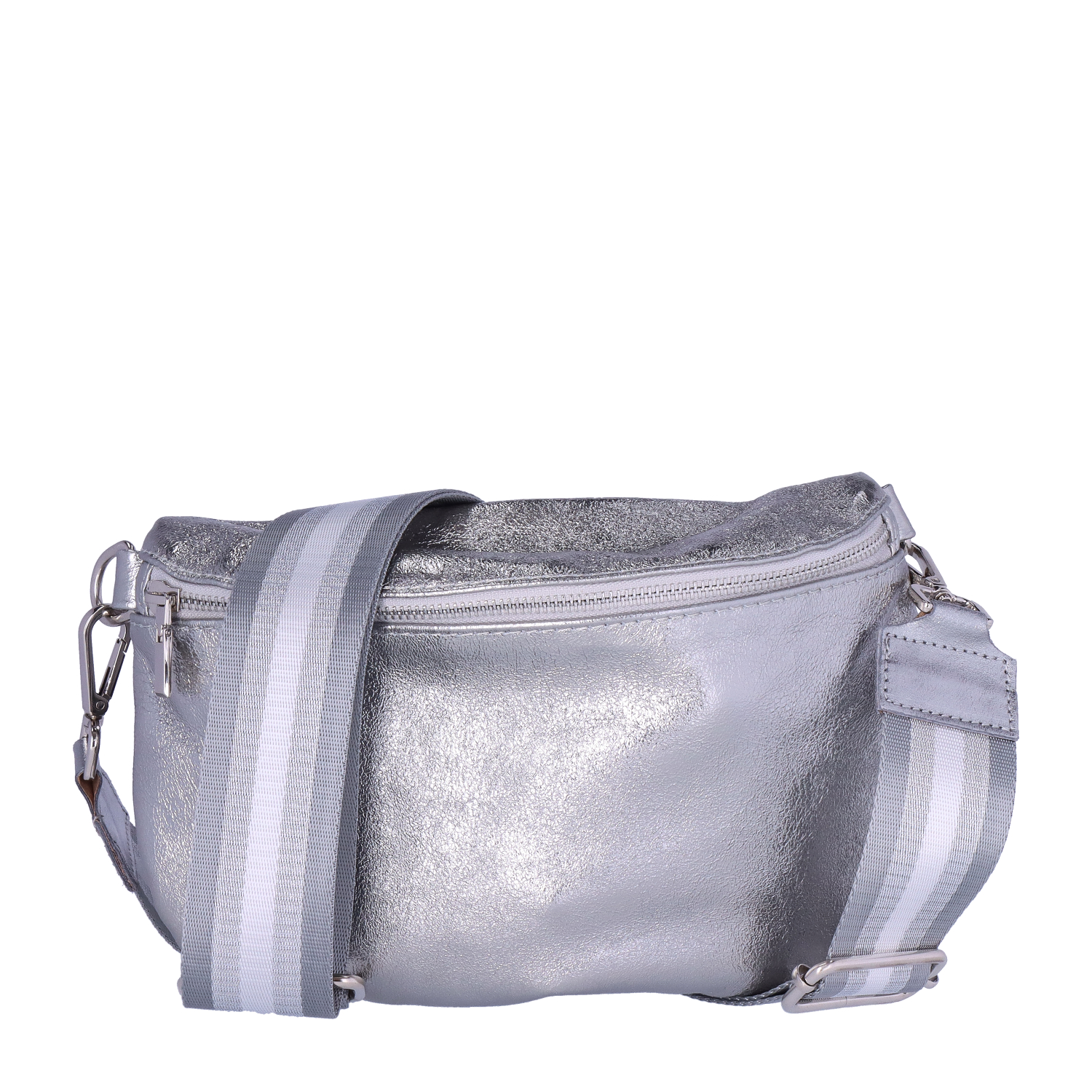 ALEXANDER HEITZ Crossbody Leder mit Gurt L Metallic